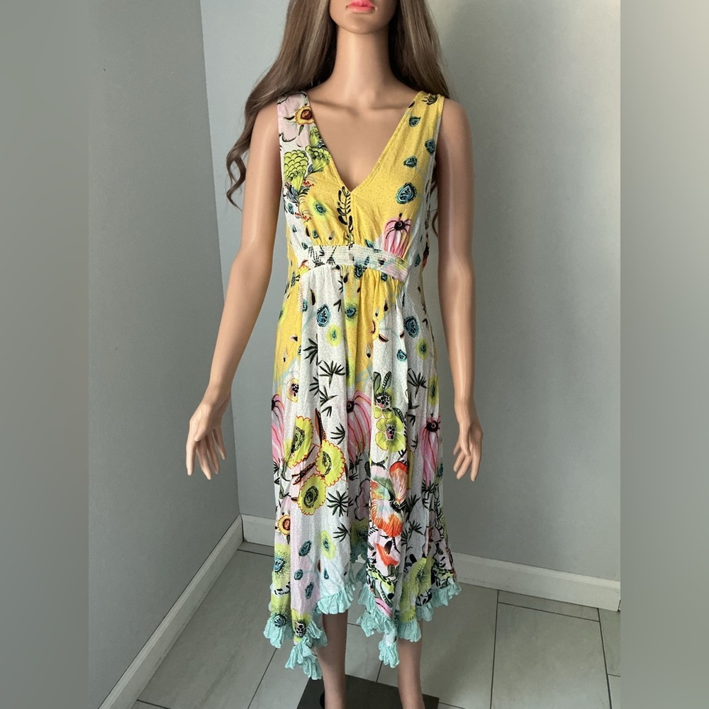 Anthropologie Yellow Floral Dress - Picture 4 of 15
